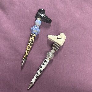 Nike Black and Cream Sneaker Pen Set